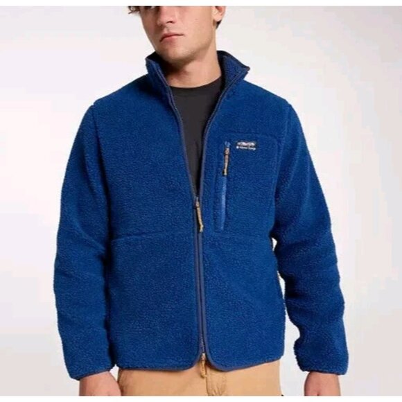 Alpine Design Mens Jacket Size Small Blue Sherpa Teddy Outdoor Camp Cabin Soft - Picture 2 of 15